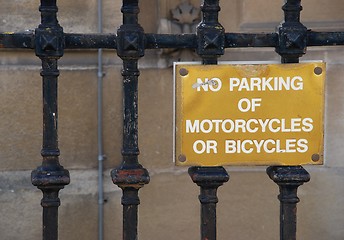 Image showing No parking sign