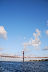 Image showing 25th April bridge in Lisbon, Portugal