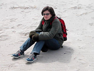 Image showing Girl On The Beach