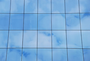 Image showing Glass pattern (clouds reflected)