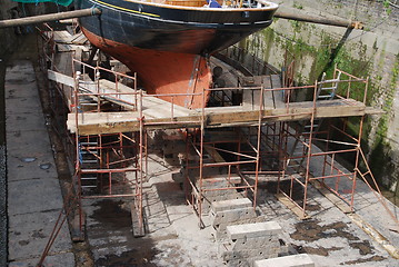 Image showing Boat reparation (dry docks)