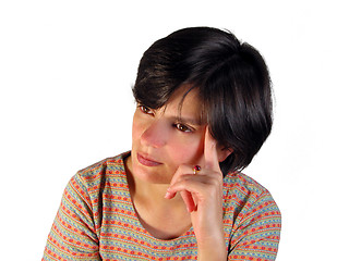 Image showing Girl thinking