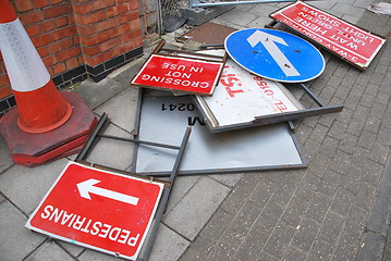 Image showing Rusty road signs