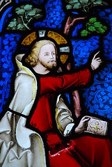 Image showing Religious stained glass window