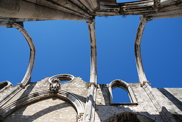 Image showing Carmo Church ruins in Lisbon, Portugal