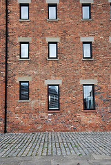 Image showing Brick building facade