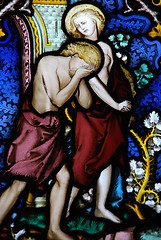 Image showing Religious stained glass window