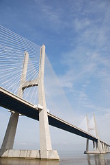 Image showing Vasco da Gama Bridge in Lisbon, Portugal