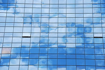 Image showing Glass pattern (clouds reflected)