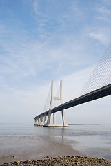 Image showing Vasco da Gama Bridge in Lisbon, Portugal