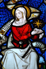 Image showing Religious stained glass window