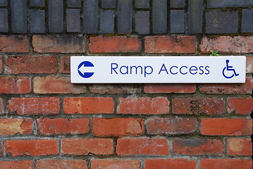 Image showing Ramp access sign