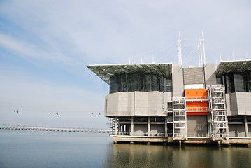 Image showing Modern Oceanarium building in Lisbon, Portugal