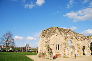 Image showing St Oswald's Priory ruins in Gloucester
