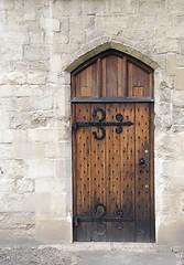 Image showing Wooden door from medieval era