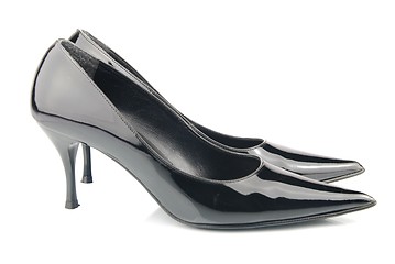 Image showing Shiny high heel female shoes