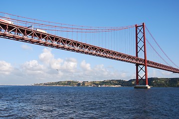 Image showing 25th April bridge in Lisbon, Portugal