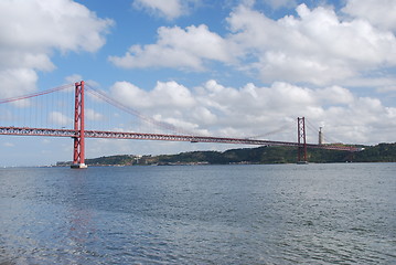 Image showing 25th April bridge in Lisbon, Portugal