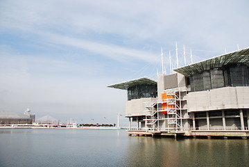 Image showing Modern Oceanarium building in Lisbon, Portugal