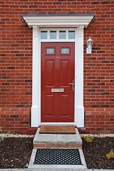 Image showing Red brick house (entrance detail)