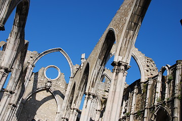 Image showing Carmo Church ruins in Lisbon, Portugal