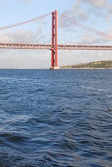 Image showing 25th April bridge in Lisbon, Portugal