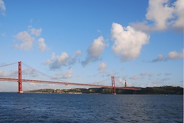 Image showing 25th April bridge in Lisbon, Portugal