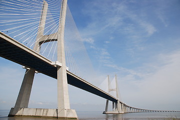 Image showing Vasco da Gama Bridge in Lisbon, Portugal