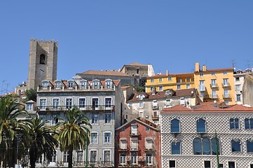 Image showing Lisbon cityscape with Se Cathedral