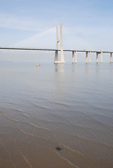 Image showing Vasco da Gama Bridge in Lisbon, Portugal