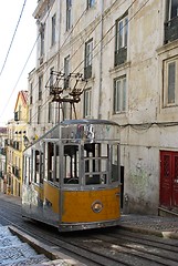 Image showing Bica elevator tram in Lisbon, Portugal