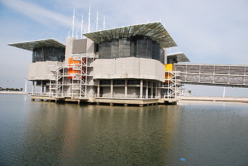 Image showing Modern Oceanarium building in Lisbon, Portugal