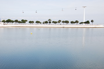 Image showing Modern cablecars in Lisbon