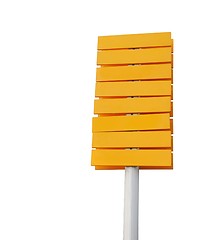 Image showing Empty yellow signpost