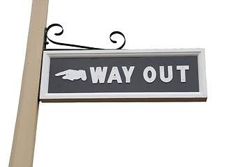 Image showing Way out sign