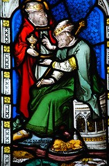 Image showing Religious stained glass window