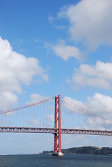 Image showing 25th April bridge in Lisbon, Portugal