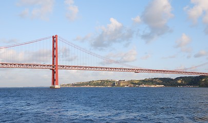 Image showing 25th April bridge in Lisbon, Portugal