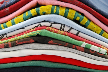 Image showing Colorful t-shirts