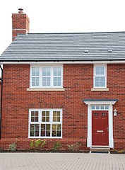 Image showing Detached red brick house