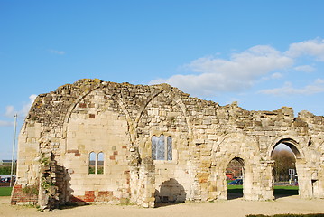 Image showing St Oswald's Priory ruins in Gloucester