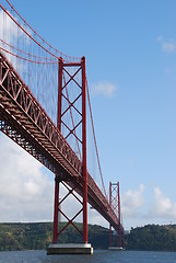 Image showing 25th April bridge in Lisbon, Portugal