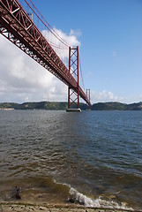 Image showing 25th April bridge in Lisbon, Portugal