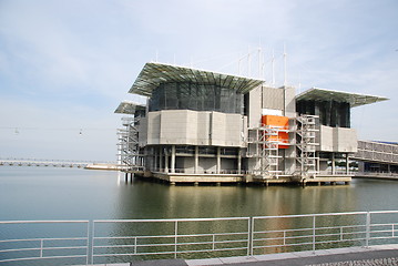 Image showing Modern Oceanarium building in Lisbon, Portugal