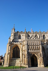 Image showing Entrance of Gloucester Cathedral (sculptures detail)