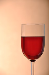 Image showing Glass of red wine