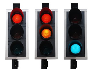Image showing British traffic lights