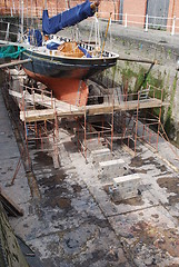 Image showing Boat reparation (dry docks)