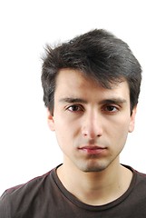 Image showing Sad or depressed young adult portrait 