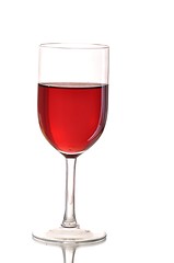 Image showing Glass of red wine